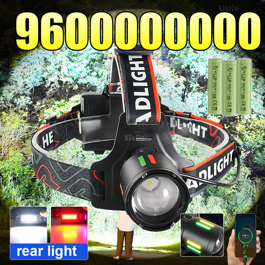 Headlamp Tactical Bright - Ultra Bright Rechargeable Headlight High Power