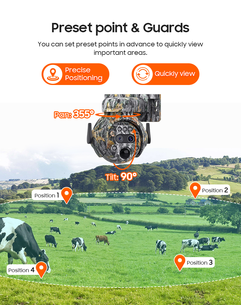 Hunting Outdoor Camera - INQMEGA 4K 4G SIM Solar Security