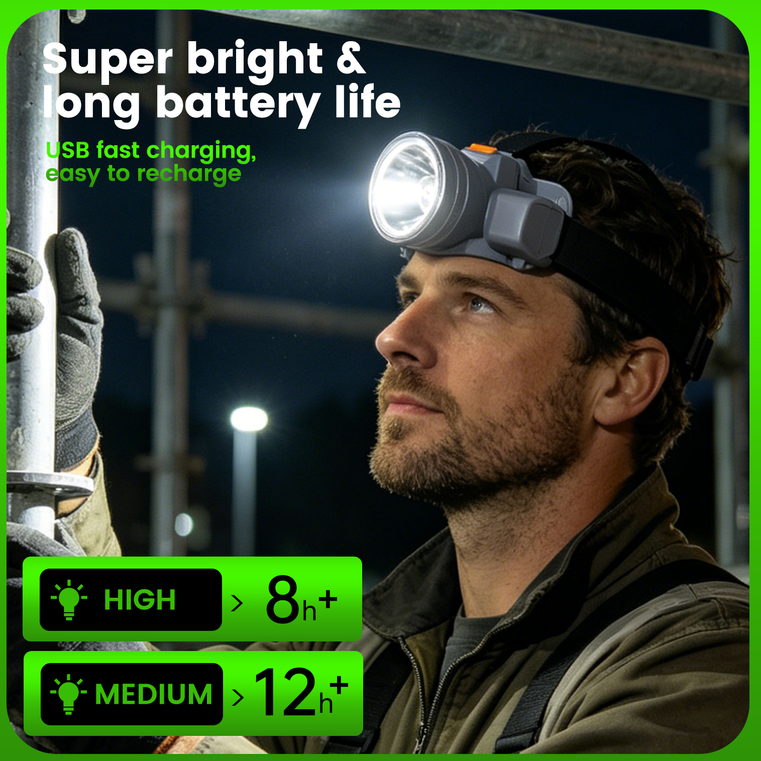 Super Bright Led Flashlight, L - đánh giá và giá Headlamp Tactical Bright