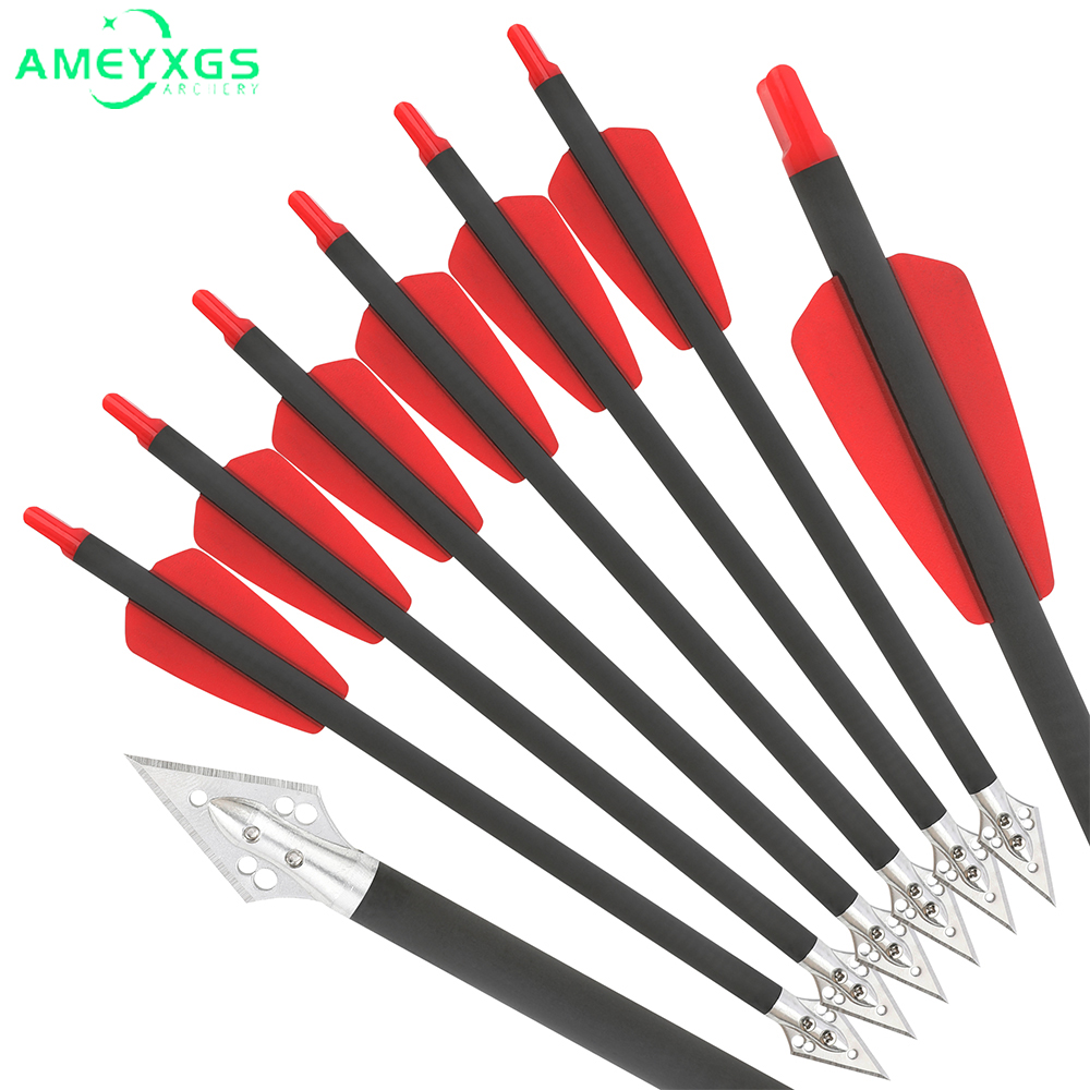 6/12pcs Pure Carbon Aluminium  - đánh giá và giá Crossbow Bolt Broadhead