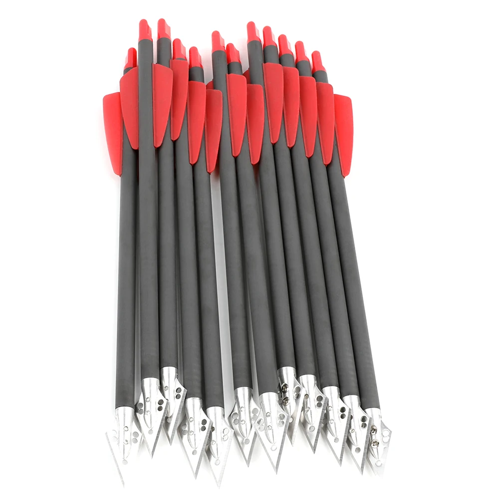 6/12pcs Pure Carbon Aluminium  - đánh giá và giá Crossbow Bolt Broadhead