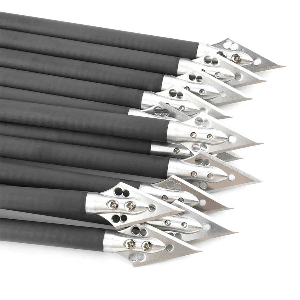 6/12pcs Pure Carbon Aluminium  - đánh giá và giá Crossbow Bolt Broadhead