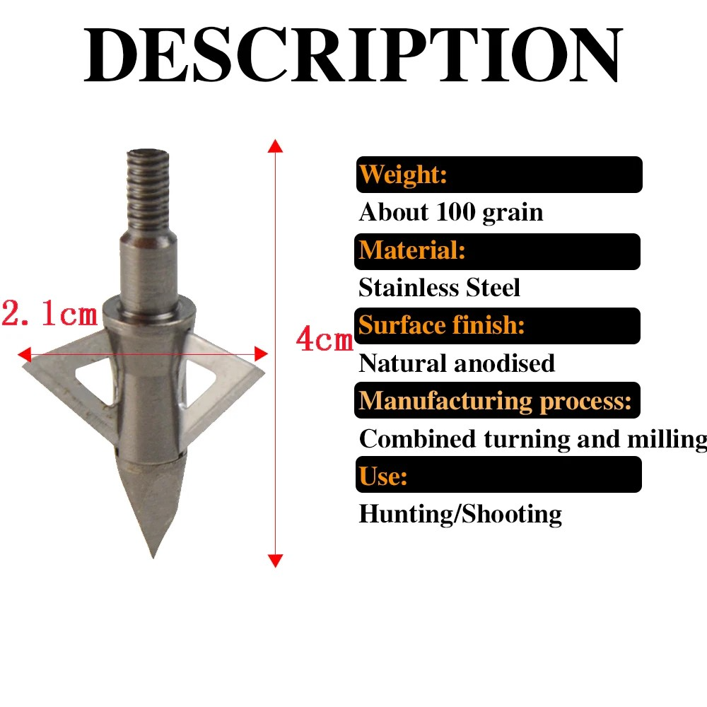 Broadhead Arrowheads 12Pcs 100 - đánh giá và giá Crossbow Bolt Broadhead