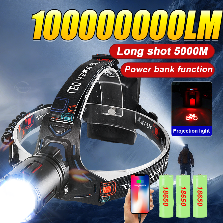 100000000LM Ultra Bright Headl - đánh giá và giá Headlamp Tactical Bright