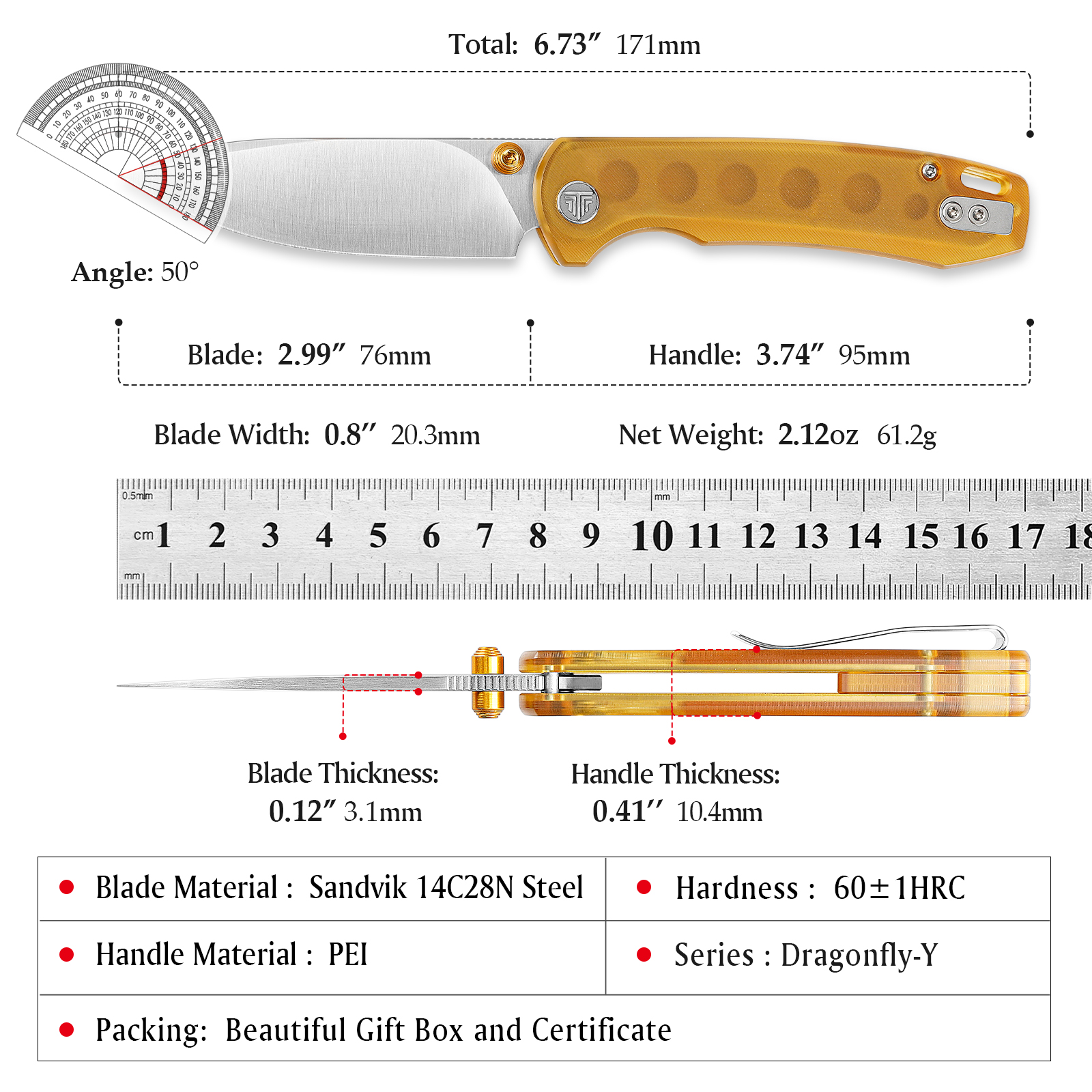 TRIVISA Dragonfly Pocket Knife - đánh giá và giá Outdoor Hunting Gifts