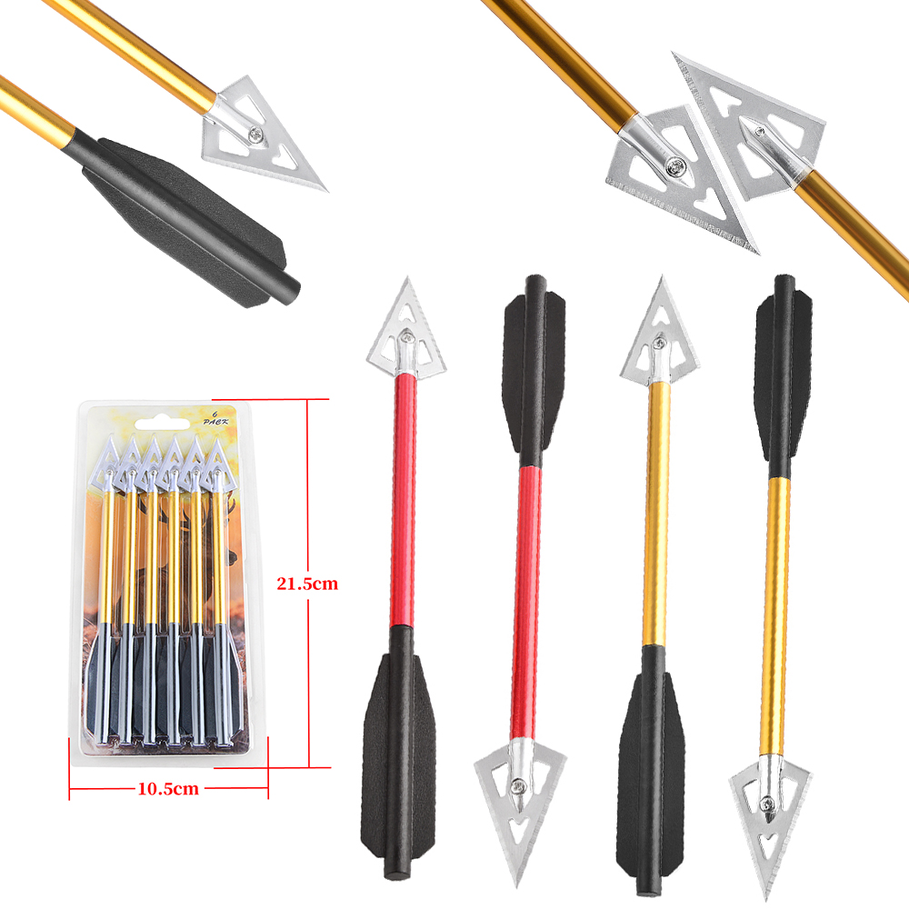 6/12pcs Short Arrow Aluminum C - đánh giá và giá Crossbow Bolt Broadhead