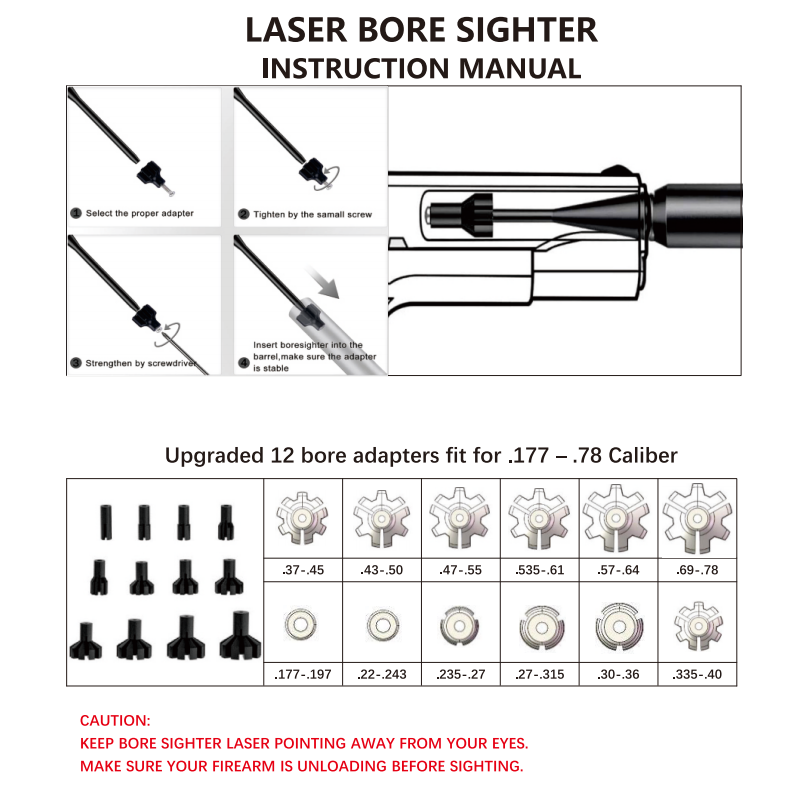 Bore Sight Kit 12Adpaters Lase - đánh giá và giá Laser Boresighter Kit