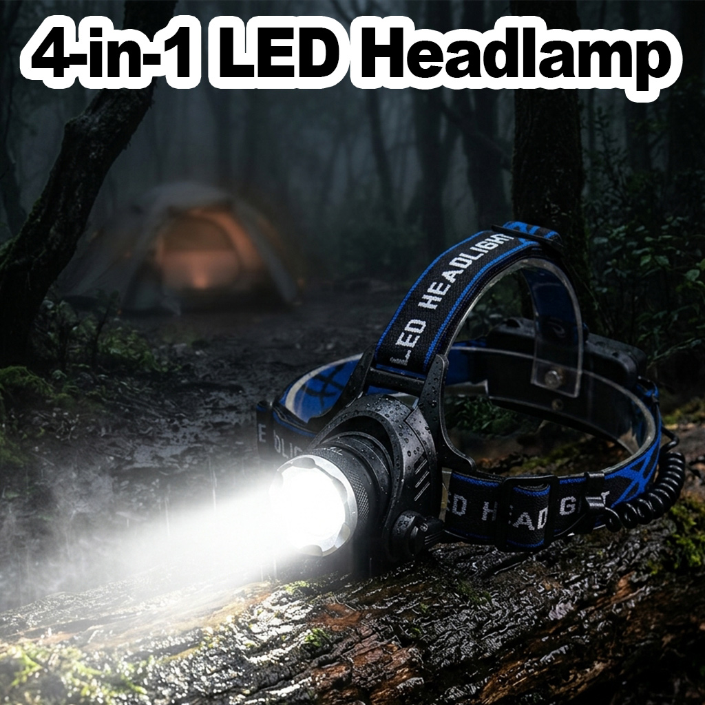 4in1 LED Headlamp Flashlights  - đánh giá và giá Headlamp Tactical Bright