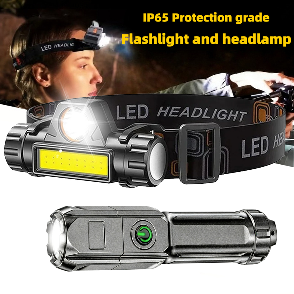 Super Bright Flashlight USB Re - đánh giá và giá Headlamp Tactical Bright