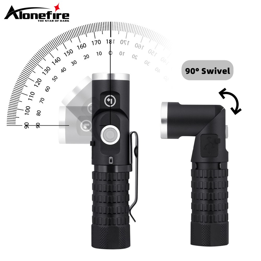 Magnetic Led Flashlight 90°Twi - đánh giá và giá Headlamp Tactical Bright