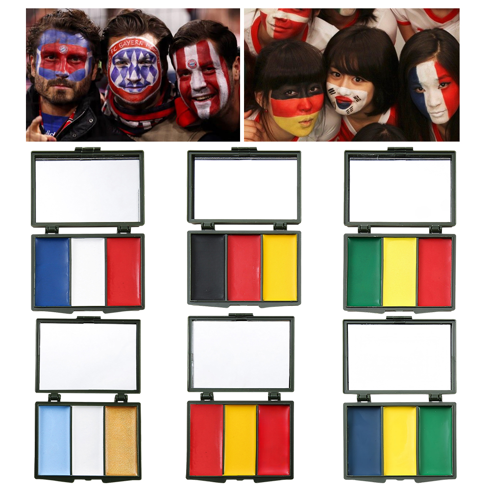 3 Colors National flag Argenti - đánh giá và giá Camo Face Paint
