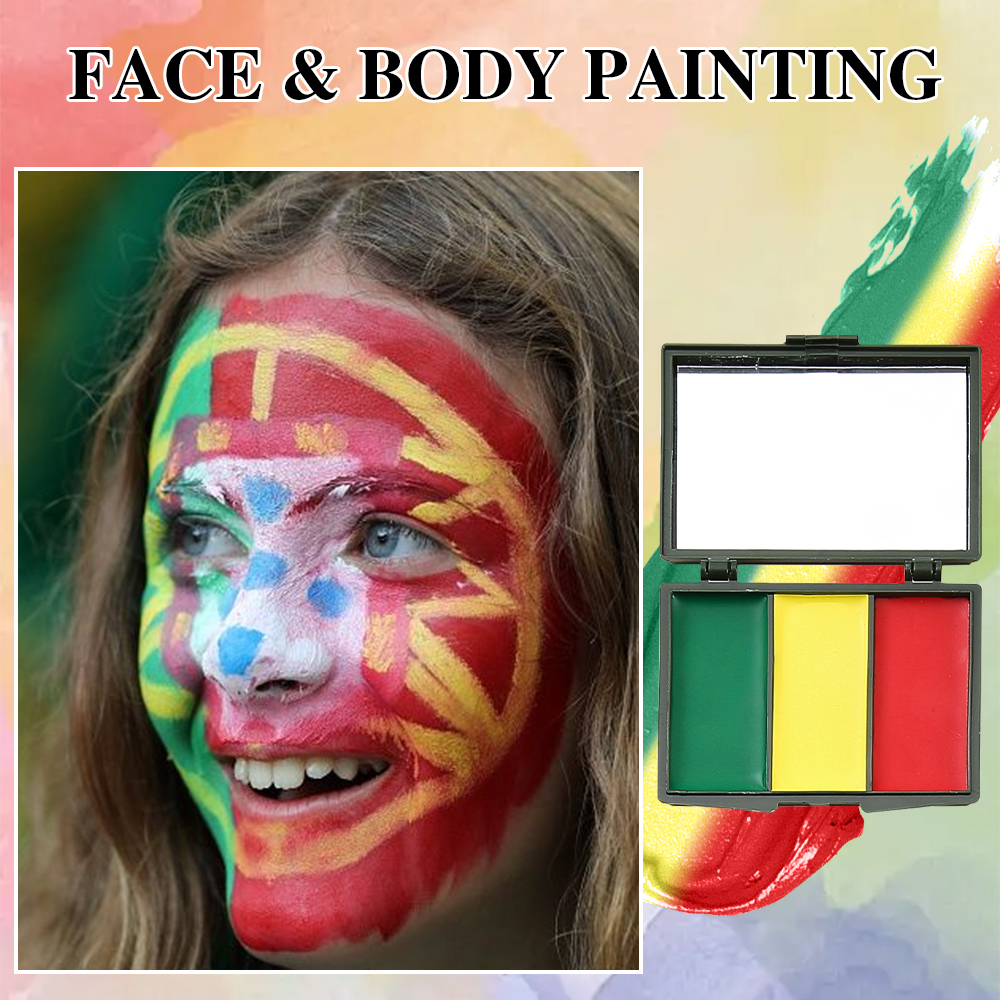 3 Colors National flag Argenti - đánh giá và giá Camo Face Paint