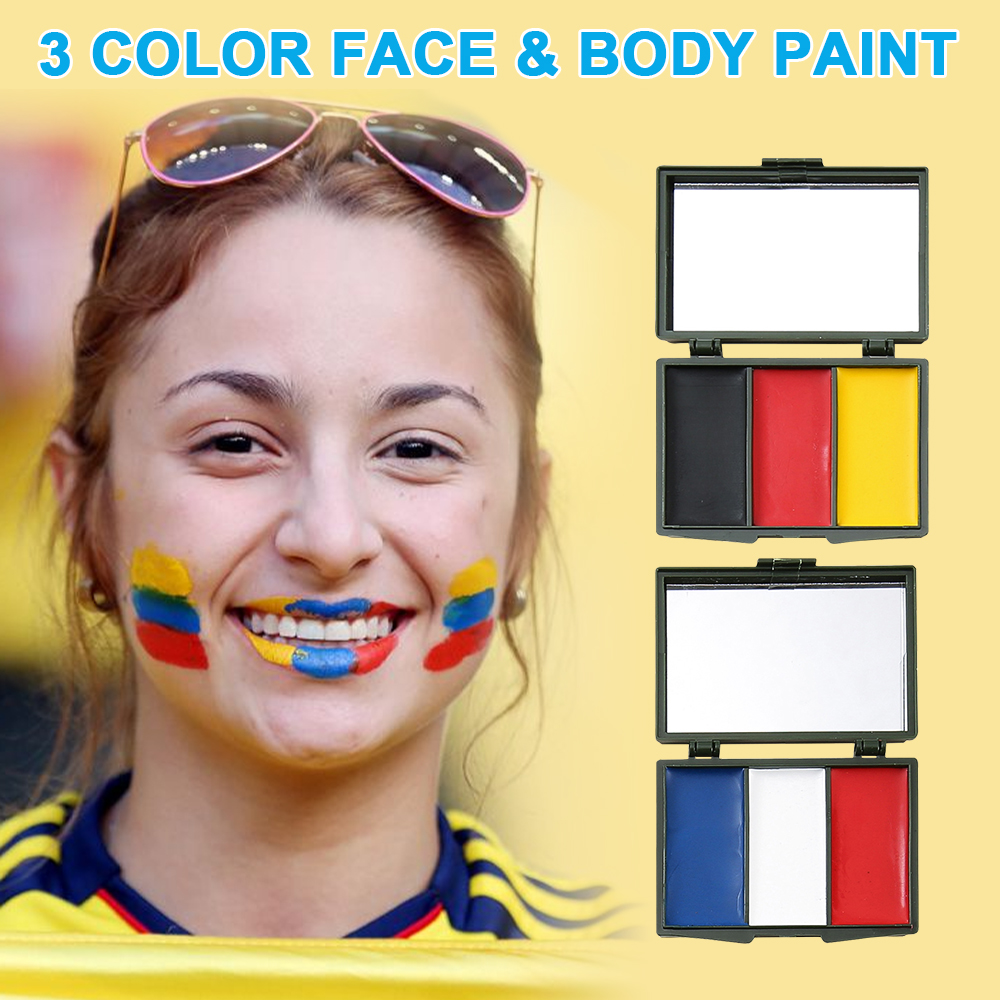 3 Colors National flag Argenti - đánh giá và giá Camo Face Paint