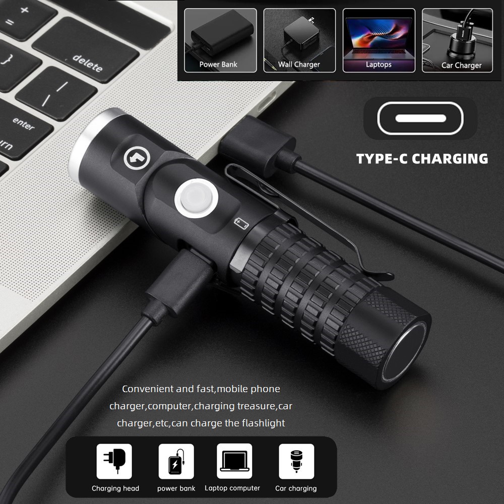 Magnetic P8 Led Flashlight 90° - đánh giá và giá Headlamp Tactical Bright