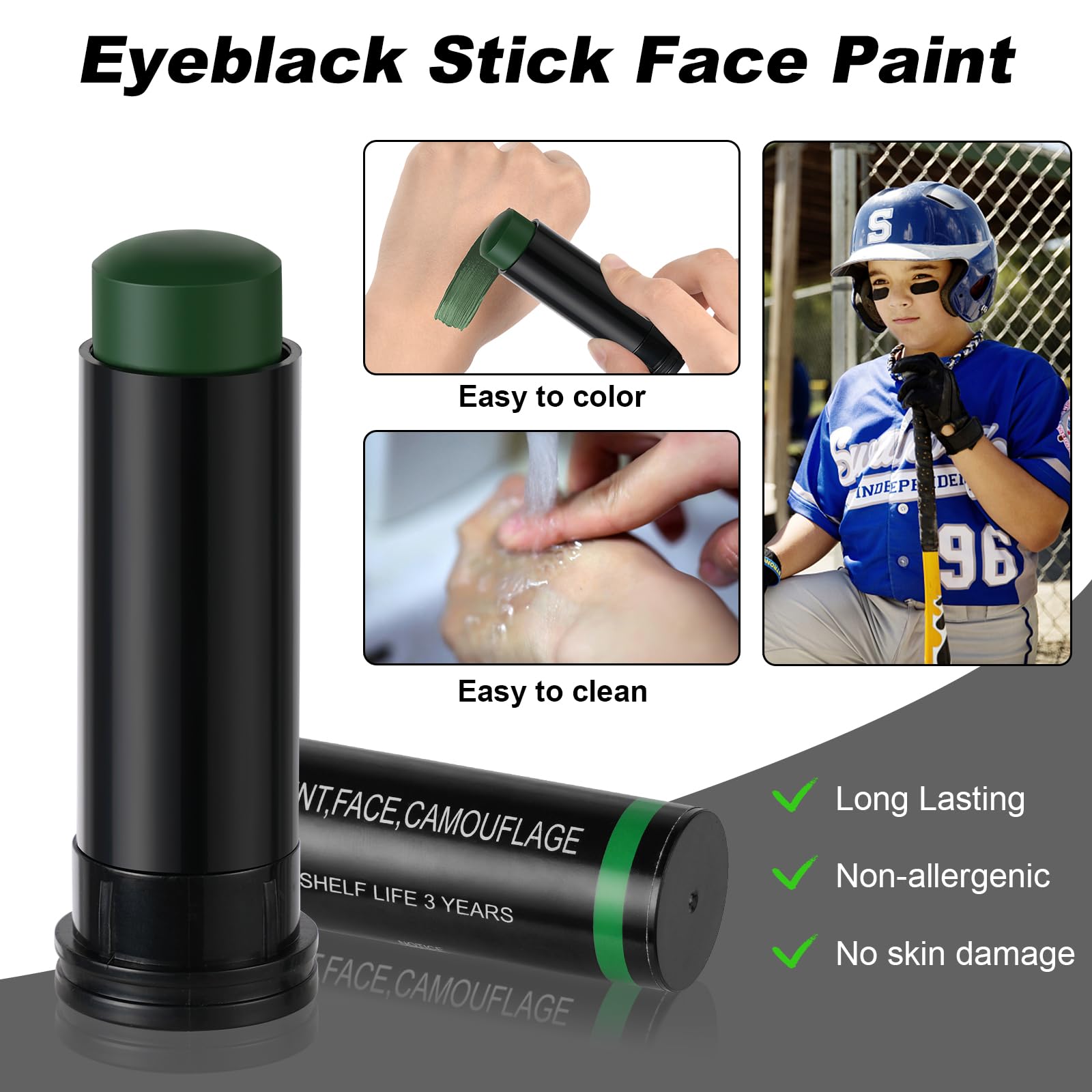 3Pcs Military Woodland Face Pa - đánh giá và giá Camo Face Paint