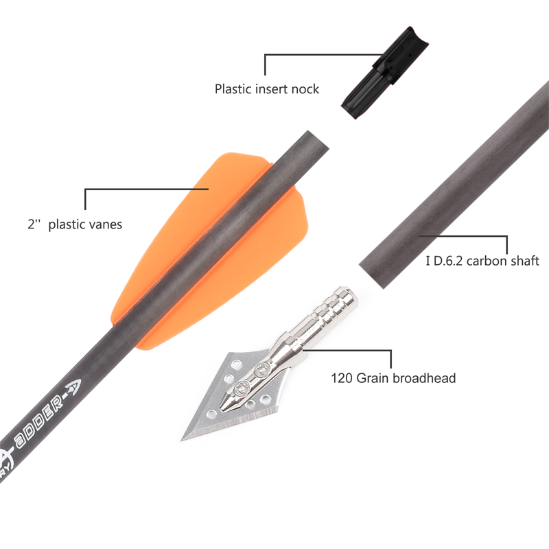 6pcs R9 7.5 Inch Catbon Crossb - đánh giá và giá Crossbow Bolt Broadhead